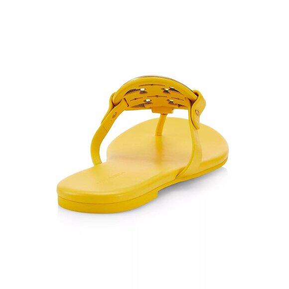 Tory Burch $248 Metal Miller Sandals Peachy Gold Flats 6.5 - Picture 10 of 12